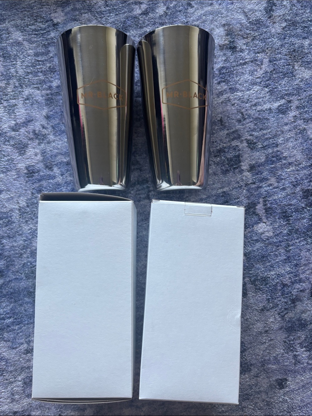 Black Stainless Steel Cocktail Shaker Jiggers - Black Finish
